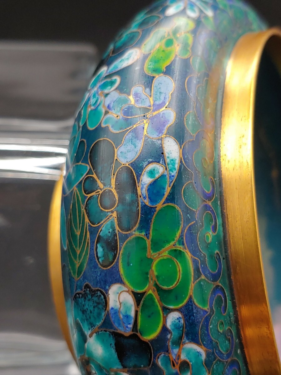 景泰蓝珐琅彩松石绿釉笔洗Vintage Chinese Cloisonne Enamel