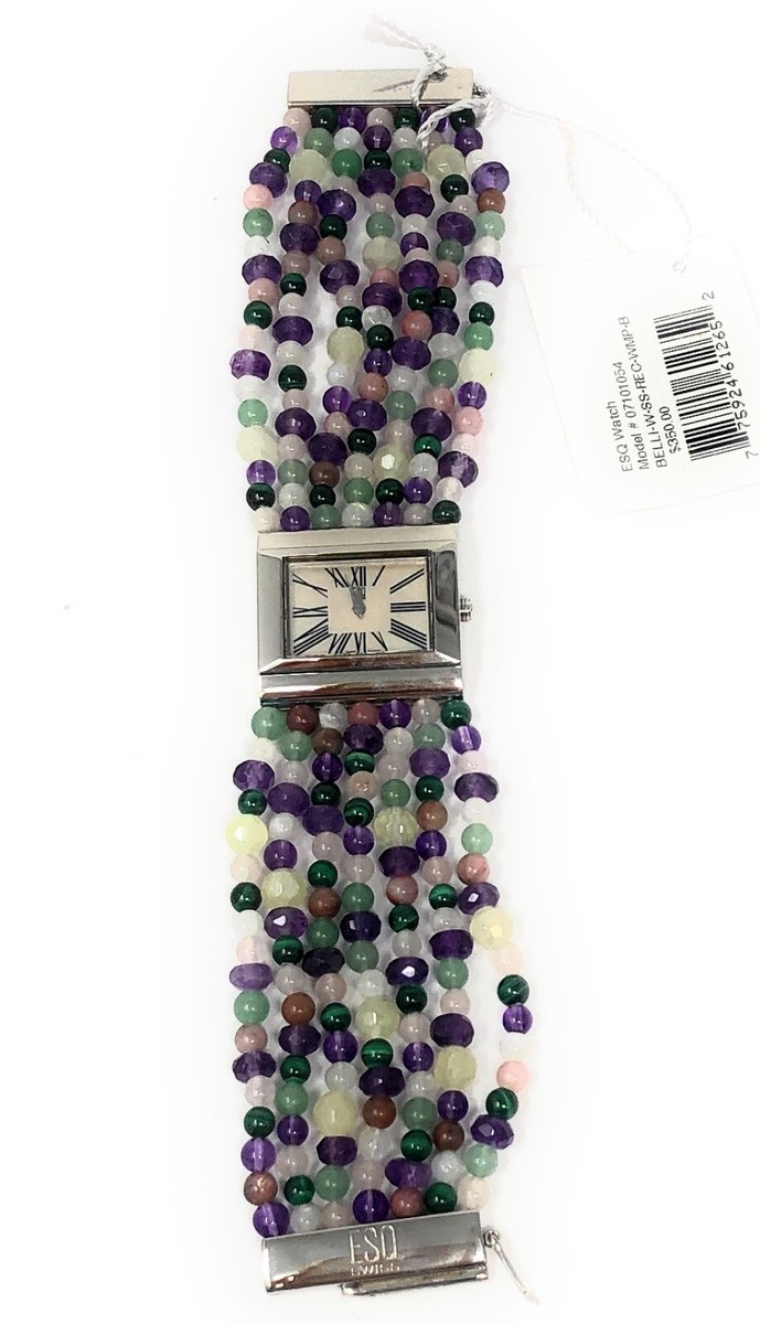 ESQ MOVADO Belli Watch with Multicolor Beaded Strap (NEW) Esq by Movado Ladies Watch 07101054 Bellina Multicolored  main image 2