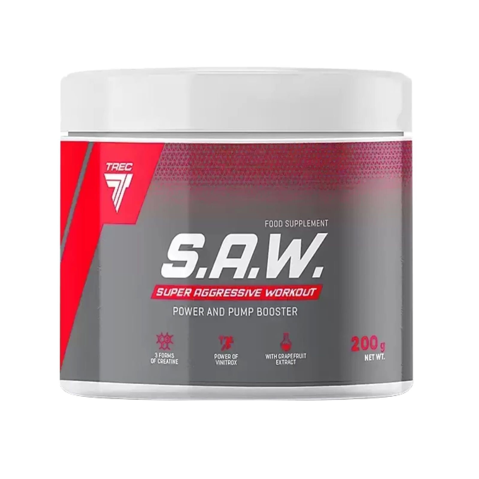 TREC NUTRITION S.A.W ENERGY BOOSTER CREATINE PRE-WORKOUT 200G CHERRY-GRAPEFRUIT