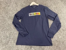 Howies Shirt Mens Small Tee Cotton Long Sleeve Blue Graphic Hockey Sports  N335