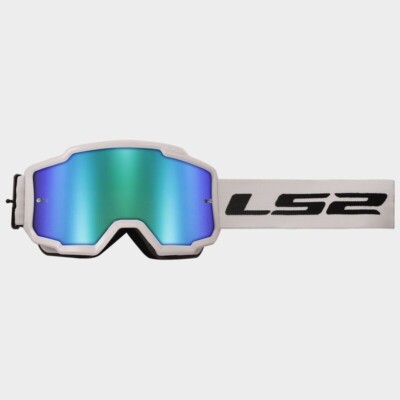 LS2 Fast II MX708 schwarz Offroad Helm mit LS2 Ladegerät Brille & Iridium Linse