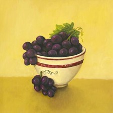 Ceramic Backsplash Tile Mural Fruit Kitchen/Bathroom - Bowl of Grapes - Yuna