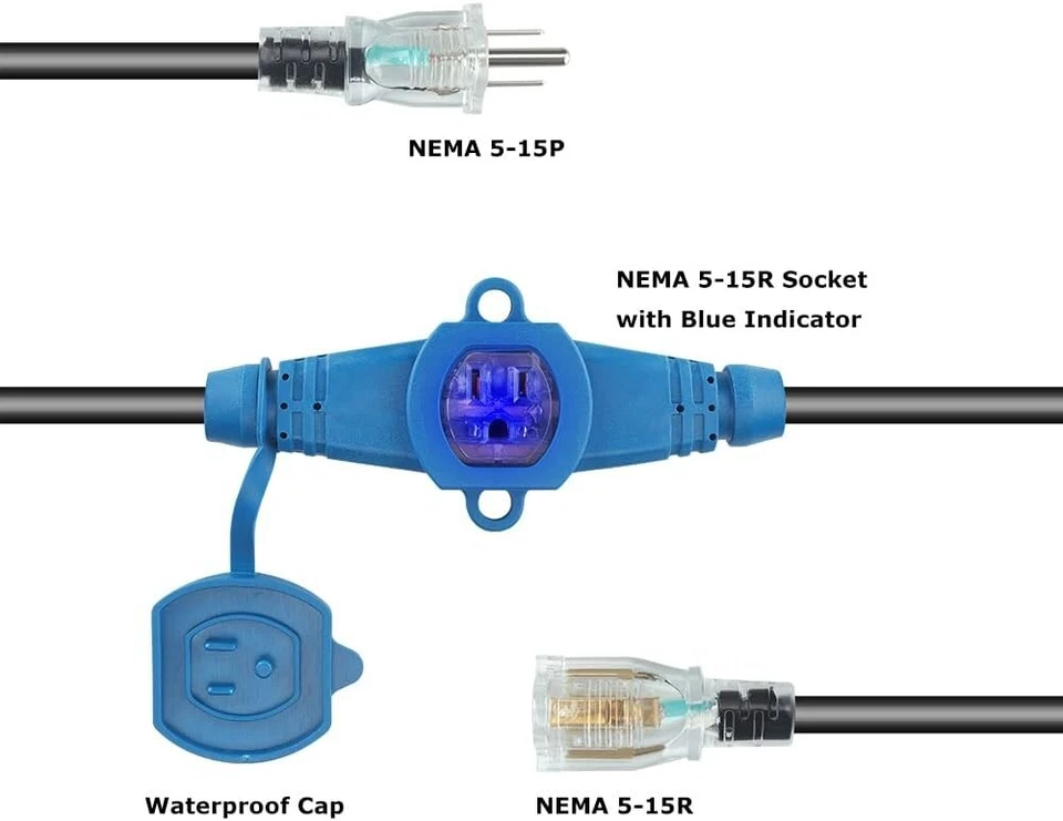 50 Feet Multi-Outlet Extension Cord with Easy-Care Strap -  Listed Safety - Image 4 of 4