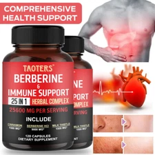 Berberine with Ceylon Cinnamon 120 Capsules Heart Health & Immune Support