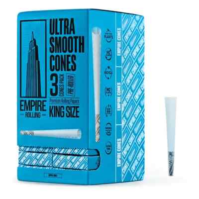 Empire Rolling Ultra Smooth King Size Blue Cones Box of 24 Packs 3 Cones pack