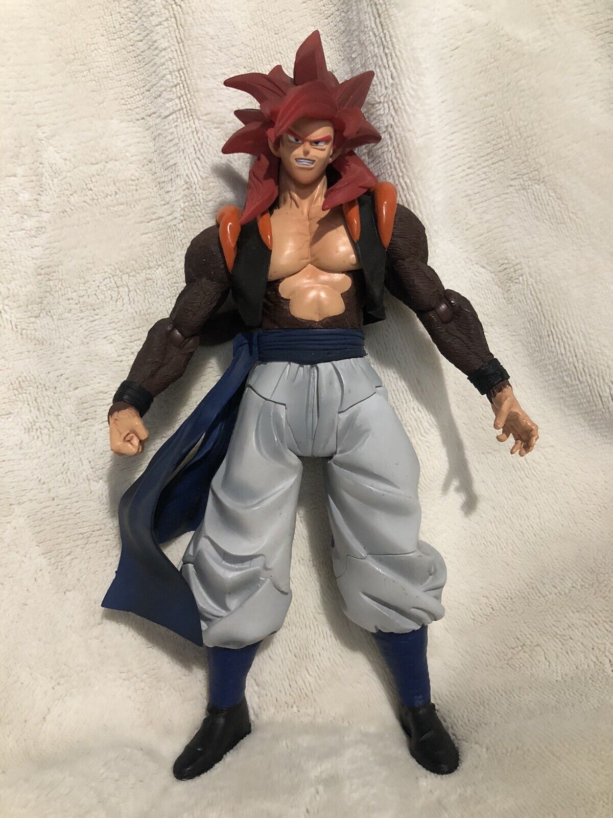 10.75 Gray and Blue Dragon Ball Z Super Saiyan 4 Gogeta Figure 