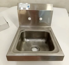 Serv-Ware HS10-CWP Wall Mount Hand Sink 16" x 12" x 12" Stainless Steel