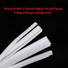 Silicone Rubber U Channel Edging Trim Seal Square U-Shaped Bumper Multiple Sizes