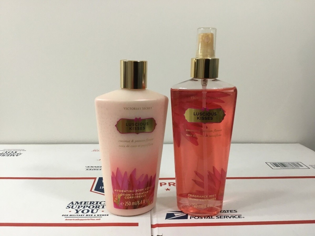 VICTORIA'S SECRET LUSCIOUS KISSES FRAGRANCE MIST BODY LOTION SET