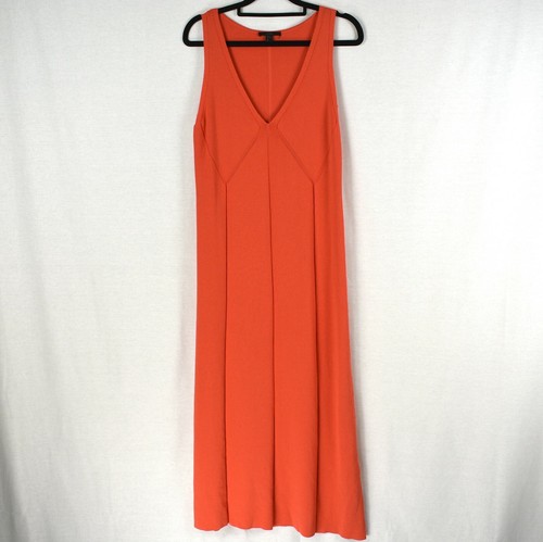 Cos Orange Sleeveless Knitted V-Neck 