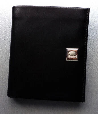 Geldbörse Edelmarke Brown Bear Nappaleder -12,5 cm x 10,5 cm x 2,0 cm schwarz