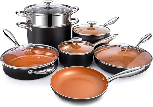 MICHELANGELO 12 piece Pots and Pans PFOA-Free Nonstick Ceramic Coating - 第 1/10 張圖片