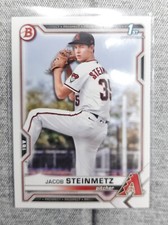 2021 BOWMAN DRAFT JACOB STEINMETZ ARIZONA DIAMONDBACK PROSPECT #BD-83 1ST BOWMAN