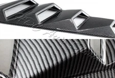 For Ford Mustang 1/4 Quarter Carbon Style Side Window Louvers Scoop Cover Vent