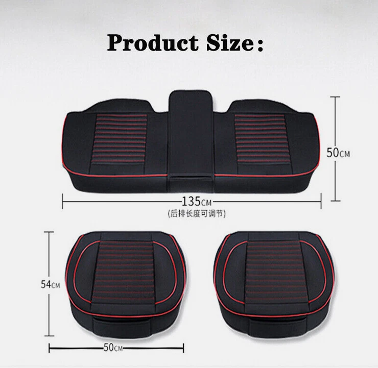 3PCS For Maserati 99% Models Car Front Rear Seat Cover Cushion Protector Parts Foto 4 de 4