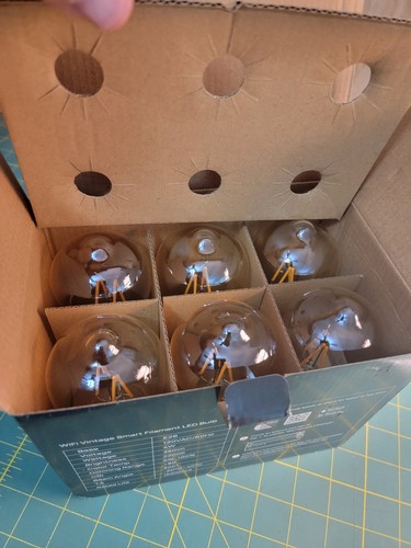 Linkind Smart Edison Bulbs, WiFi LED E26 Edison Bulbs, 6 pack Dimmable ST64... - Picture 9 of 10