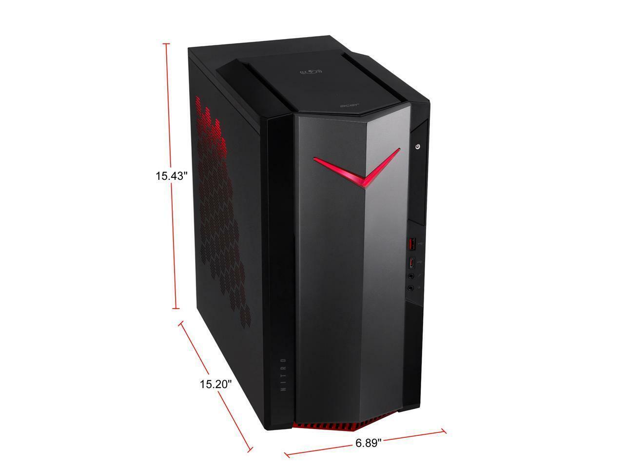 Acer Nitro N50-610 Gaming Desktop Computer - Intel Core i5-10400F - 8GB RAM  - 512GB SSD - NVIDIA GeForce GTX 1650 - Windows 10 Home 