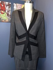 Tuta BCBG Maxazria Grigio Nebbia Taglia L – Giacca E Pantaloni Nuovi - Foto 4