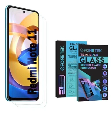 FONETEK 2x For Xiaomi Redmi Note 11 Clear TEMPERED GLASS Screen Protector Guard Cover