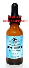 TEA TREE ESSENTIAL OIL AROMATHERAPY NATURAL 100% PURE  GLASS DROPP 1.0 OZ, 30 ml
