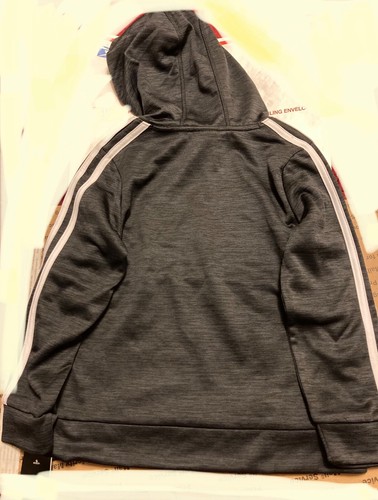 Boys size 6 Adidas pullover hoodie sweatshirt. Grey - Picture 9 of 9