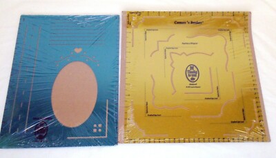 2 New Creative Memories Plastic Templates Corners 'n Borders Lines 'n Designs