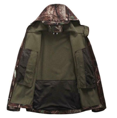 New Men Hunting Camouflage Clothing Waterproof Windproof Hooded Jacket & Pants - Picture 5 of 7