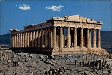 Parthenon Athens Greece vintage postcard posted 1977 to BRD w334