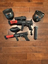 Rare Tippmann X-7 Phenom And 98 Custom Paintball Marker Guns With Helmets