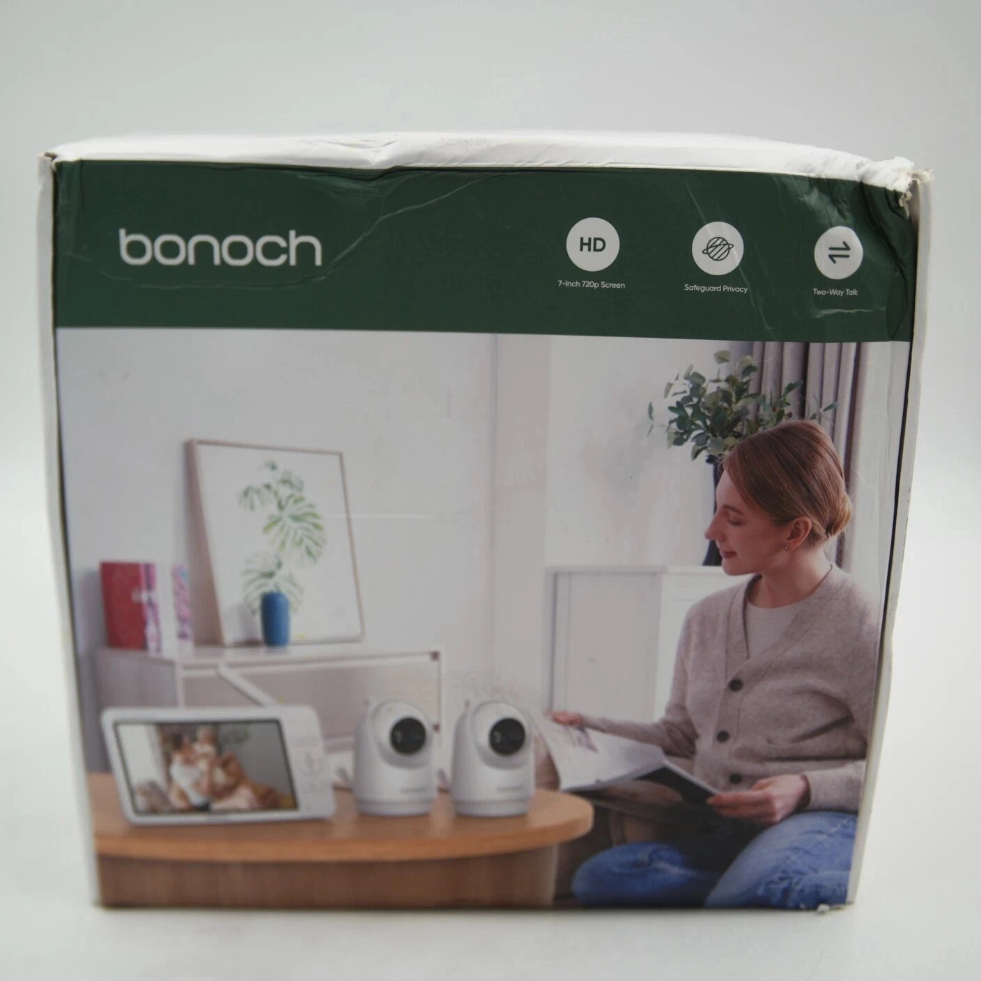 Bonoch Baby Monitor with 2 Cameras, 7" 720P Screen