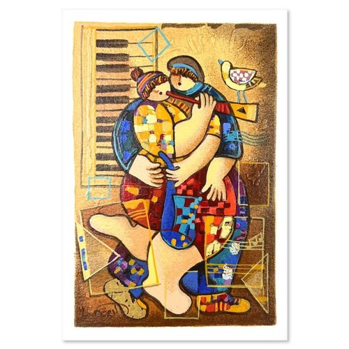 Dorit Levi, "Trumpet of Love" Limited Edition Serigraph, Numbered and Hand Signe