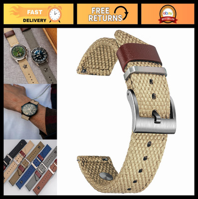 Quick Release Nylon Watch Bands - 18mm, 20mm, 22mm, 24mm Straps, Adjustable Buck
