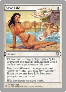 Magic MTG - Save Life - Unhinged - EXC - EN - FOIL