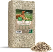 Hemp HURD Ultra-Premium Chicken Bedding, Biodegradable Chicken Coop Animal Be...