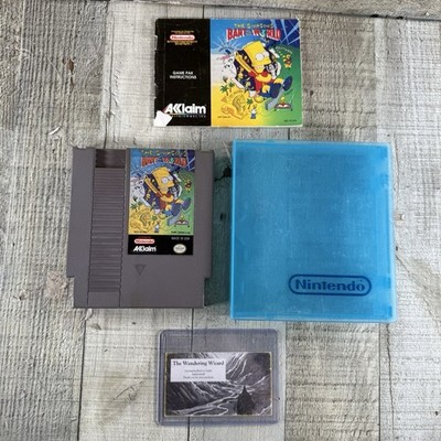The Simpsons: Bart vs. the World (NES, 1991) Cartridge, Manual Cleaned & Tested