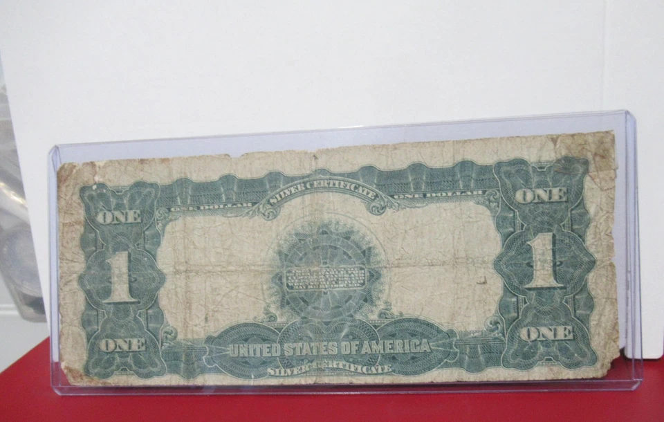 1899 $1 One Dollar Black Eagle Silver Certificate Note, 2 Date# 2/1/76  2/9/09 - Image 4 of 4