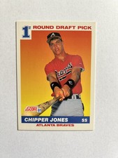 1991 Score Baseball Card #671 Chipper Jones Rookie Atlanta Braves - NrMt-Mt