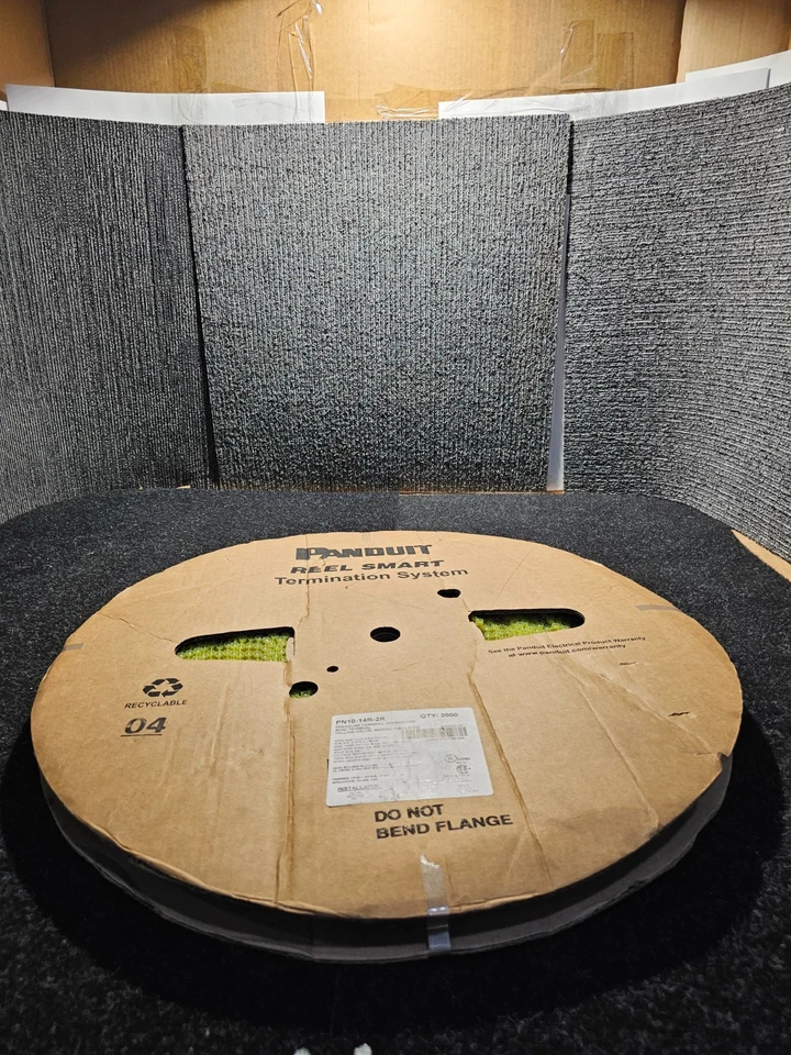 (QTY 2000) Panduit PN10-14R-2K Pressure Terminal Connector Ring, Yellow Nylon - Image 3 of 4