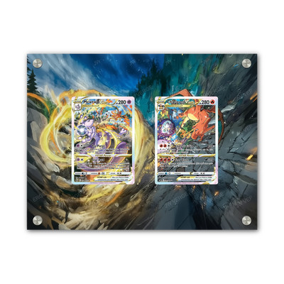 Mewtwo & Charizard - Exclusive Pokémon Extended Artwork Display Case