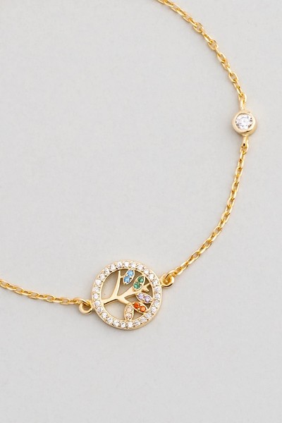 Alternate view of Tree Life Bracelet For Women 18k Gold Plated 19cm Spiritual Gift Jewelry