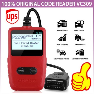 VC309 Auto Code Reader EOBD OBD2 Scanner Car Check Engine Fault Diagnostic Tool
