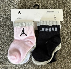 Baby Girl Jordan Socks Set of 6  Size 12-24 months NWT A1