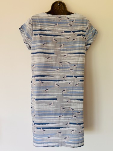 Mantaray Summer Dress Sz12 Blue Striped Excellent! Holiday Casual - Picture 3 of 8