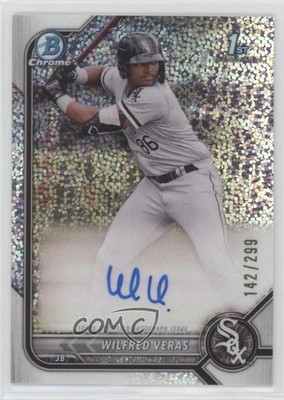 2022 Bowman Chrome Prospect Speckle Refractor 142/299 Wilfred Veras Auto 0l44