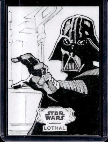 2025 Topps Chrome Star Wars Darth Vader Original Sketch Art Card #1/1