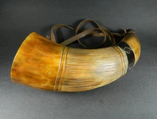 XL Viking Gjallarhorn (Sounding Horn) Polished & Hand Etched - Cow Bull Horn