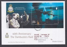 Isle of Man 2003 FDC Dambusters Raid Lancaster Bomber Barkson Heath Ronaldsway