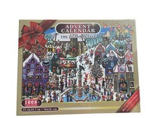 NEW Christmas Advent Calendar Jigsaw Puzzle 1008 Total Pieces 27.5 X 19.7 Town