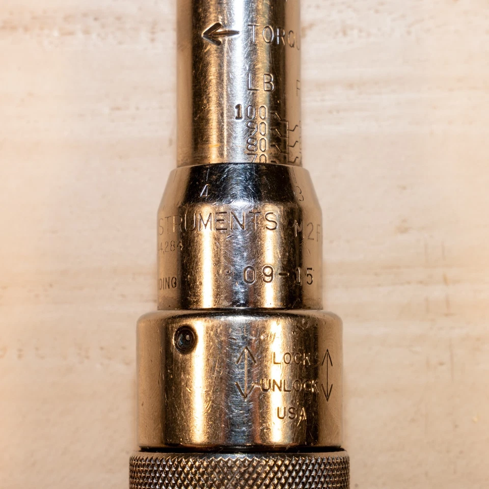 Precision Instruments M2FR100FX 3/8" Drive 15-100 Lb.Ft. Flex Head Torque Wrench - Image 4 of 4