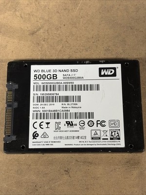 Western Digital WD Blue 500GB 2.5'' SATA 3D NAND Internal SSD WDS500G2B0A